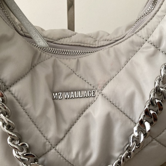 Lovely MZ Wallace quilted Madison handbag./French grey color/very good condn - Picture 4 of 17